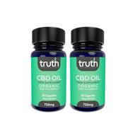 Truth Naturals 25mg CBD Oil Capsules 30 Pack | 750mg - 2 Month Supply Bulk Buy Saving